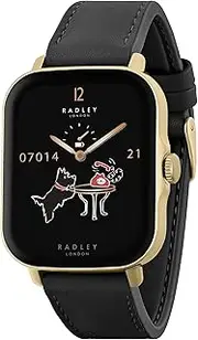 RADLEY Series 20 Women's Smart Calling Watch with Black Leather Strap RYS20-2162, Black, Modern