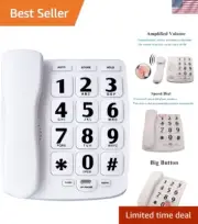 Big Button Phone for Elderly, J-P02 Amplified Phones for Hearing Impaired Aid...
