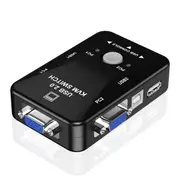 Cables Adapters Kvm Switch Usb Sharing Selector 2 In 1 Out Port Manual Peripheral Switcher Box Hub Splitters & Combiners