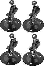 [Toolzia] 4Pcs Metal Ring Camera Mount,Camera Wall Mount Cctv Camera Bracket Stand Holder (Black)