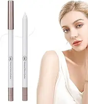 Waterproof Eye Liner,Silkworm Eye Liner | Long-Lasting Waterproof White Eye Liner Pencil, for Under Eye Highlighting, Eyelash Makeup