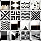 Gold Black Geometric Cushion Cover Decorative Sofa Cushions Pillow Covers Throw