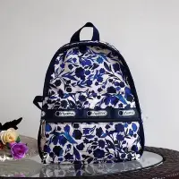 在飛比找Yahoo!奇摩拍賣優惠-小Z代購#Lesportsac 藍色花花 迷你雙肩後背包 7