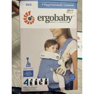 【二手】正版Ergobaby 360美國 四式揹帶 嬰嬰兒背帶 蘇菲長頸鹿限量聯名款 公司貨
