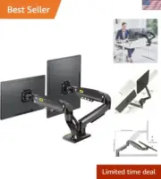 Ergonomic Articulating Dual Monitor Arm - Full Motion for 17-27 Inch Displays