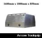 1600 x 1800 x 850 Flat Aluminium Dual Cab Ute Canopy Toolbox Flat Alloy