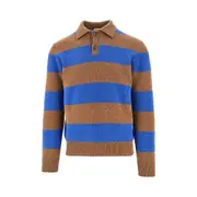 [GALLIA KNIT] GALLIA KNIT Striped merino wool sweater Man 52 52 Multicolor
