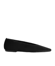 Totême Minimalist Pointed-Toe Ballerina Flats 36,37,38,39,40,41 black