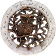 Wise Owl Bronze Tree Limbs 12 inch Resin Stone Decorative Stepping Stone