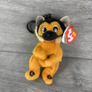 Ty Beanie Baby Bellies - ACE the German Shepherd (Plastic Key Clip 4 Inch) Plush