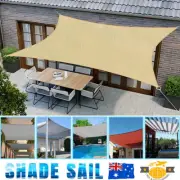 320GSM HDPE Outdoor Shade Sail Cloth Rectangle Sun Sand Triangle Canopy Awning