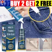 50ml Sew Glue Liquid Fabric Repair Sew Glue Cloth Safe Liquid Glue Sewing AU