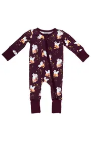 Laree + Co Griffin Convertible Footie in Burgundy at Nordstrom, Size 18-24M