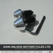Kawasaki Ninja 250R Silver Aluminium Handlebar Bar End Weight Sliders