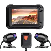 3in Motorcycle Dash Cam GPS DVR Front Rear Waterproof Camera WiFi Video Recorder