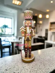 Christmas Nutcracker Candy Land Pastel 14” NEW Home Decor Pastry Chef Baker Man