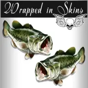 Largemouth Bass Decals Fish Stickers Tackle Box RV Truck Trailer AFP-0028