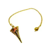 Healing Metal Pendulum Divination 8 Iris Golden Metaphysical Reiki Pendulum
