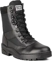[Savage Island] Combat Boots Black Leather Side Zip Army