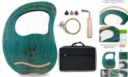 Lyre Harp, 19 Metal Strings Maple Saddle Mahogany Body Lyra Harp with Bag key