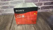 SONY CD-R BLANK DISC 30 PACK WITH SLIM LINE JEWEL CASES - FACTORY SEALED