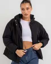 [Ava And Ever] Ava And Ever Women's Alaska Puffer Jacket in Black Size 6 6 Black