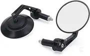 Motorbike Side Mirrors Rotating Side Mirrors Motorcycle Vehicle All-Terrain Universal Handlebar End Rearview Mirrors 95MM Glass Side Mirror(AA)