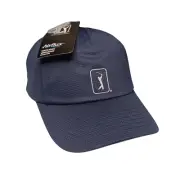 Pga Tour Airflux Golf Hat Cap Adjustable Hook and Loop Cool Ventilation Blue New