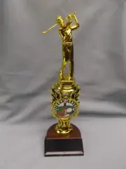 male golf trophy driver insert gold riser trophy award weighted base