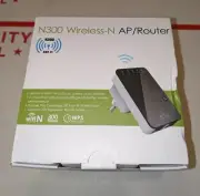 300Mbps Plug In WiFi Range Extender Repeater Wireless N N300 AP/Router NEW