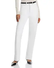 Frame The Vertical High Rise Straight Jeans in White