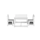 Kids Table and Chairs Set with Toys Storage Box Grey
