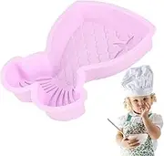 Fondant Baking Mould,Mermaid Tail Shape Baking Mold - Flexible Fondant Mould Kitchen Baking Tools for Cake Making Craft Mold, Random