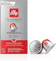 Illy Espresso Compatible Capsules - Single-Serve Coffee Capsules & Pods - Classico Roast - Notes Of Caramel, Orange Blossom & Jasmine - For Nespresso Original Machines Machines – 10 Count