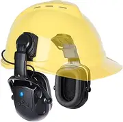 Bluetooth Hard Hat Ear Muffs, NRR 28dB Adjustable Cap-mounted Bluetooth Hearing Protection Earmuffs Work Headphones