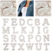 Personalized Pearl Letter Patch Alphabet Patch Customized Letters Patch On