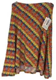 New LuLaRoe Kids Azure Skirt Sz 14 Puzzle Piece Print Pull On Girls LL11P