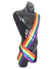 Rainbow Mardi Gras Sash