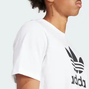 【adidas 愛迪達】Trefoil T-Shirt 男 短袖 上衣 T恤 運動 經典 三葉草 基本款 白(IV5353)