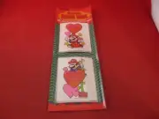 Super Mario Bros. Nintendo NES Era Valentine Self Stick Shapes Stickers NEW 1989