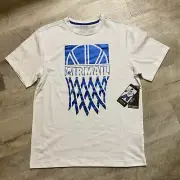 And1 Men's Basketball Dunk Hoops Graphic T-Shirt Size M Stark White NEW