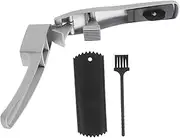 SHOWERORO 1Set Garlic Press and Mincer Tool Manual Garlic Chopper with Plastic Peeler and Cleaning Brush Efficient Kitchen Tool for Slicing and Crushing Garlic Cloves