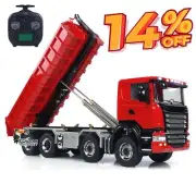 1/14 RC Hydraulic Full Dump Truck 8x8 Roll-on-off Tipper 3-speed Transmission