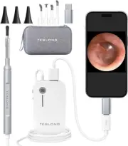 Otoscope iPhone, 4.3mm HD Inspection Camera, Ear Microscope, 6 Adjustable LED