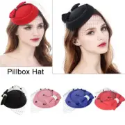 Pillbox Hat Vintage Caps For Women Hat Easy To Wear Cocktail Tea Party beautiful