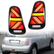 2Pcs w/Startup LED Rear Tail Light Clear For Mini Cooper R50 R52 R53 2001-2006