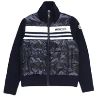 在飛比找momo購物網優惠-【MONCLER】童裝 前襟羽絨羊毛外套-深藍色(14A)