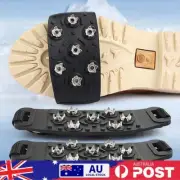 2 Pcs Crampons Spikes with 7 Spikes Ice Snow Grips Ice Cleats Grips for Footwear