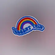 Desert Trip Patch — Iron On Badge Embroidered Motif — Rainbow Explore Retro