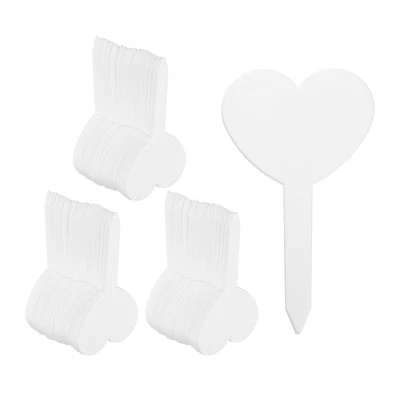 200pcs Plastic Plant Labels 3.26" x 1.97" Reusable Garden Tags, White